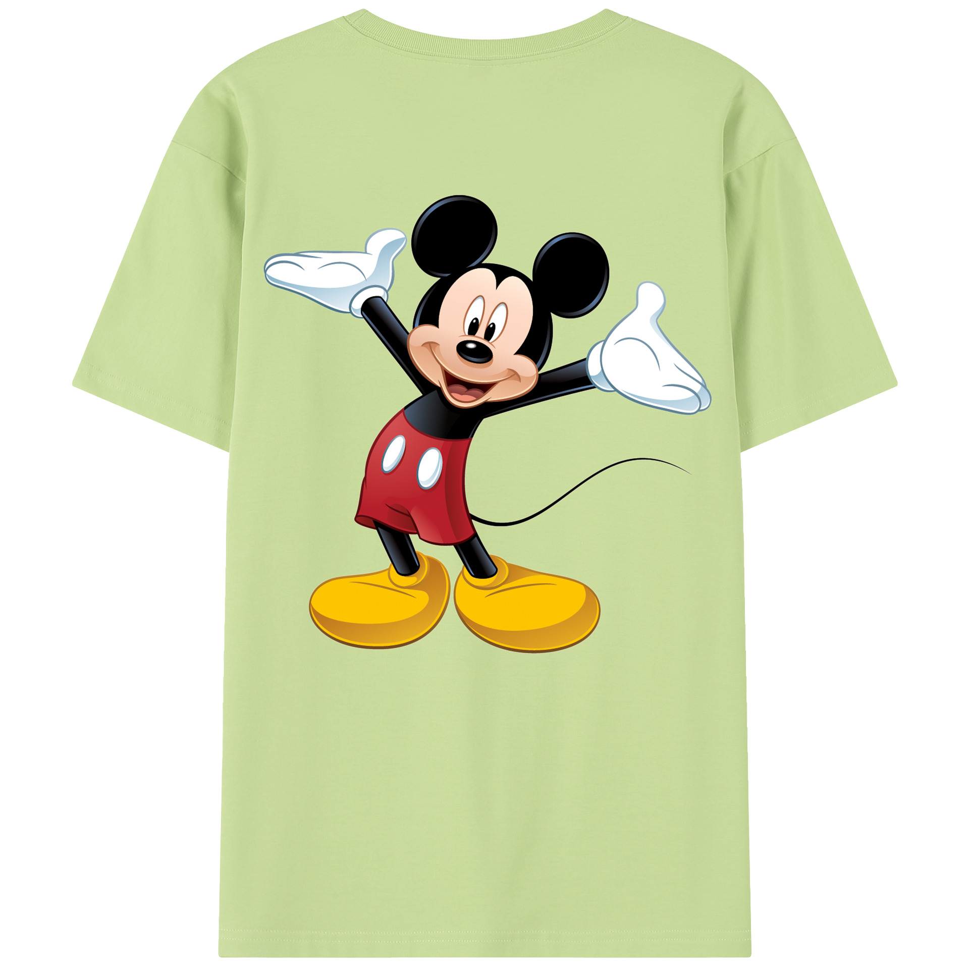 （画像用） ミッキーマウス Mickey Mouse 綿100％半袖Tシャツ（背面プリント）